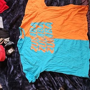 Zumba Orange and Blue Tee Shirt